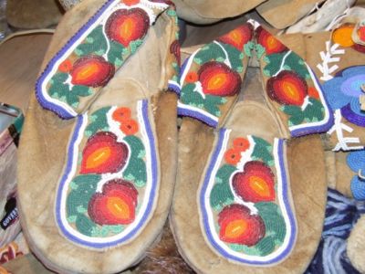 Heavily beaded moccasins – circa late 1930’s