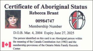 A sample of a Status Certificate Card from the OMFRC.